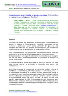 Introdução à morfologia e função nuclear(Introduction to nuclear morphology and function)