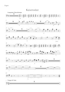 Partition basson 1/2, Kaiser-Walzer, Strauss Jr., Johann