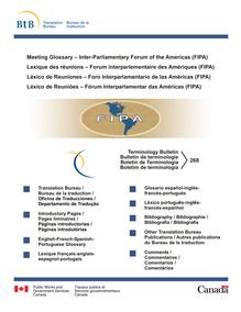 Meeting Glossary  Inter-Parliamentary Forum of the Americas (FIPA ...