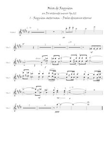 Partition violons I, Misa de Requiem en do sostenido menor, C♯ minor