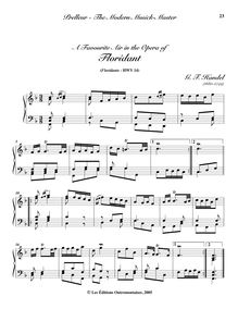 Partition Air en pour opéra of Floridant (G. F. Handel), pour moderne Musick-Master, ou pour Universal Musician