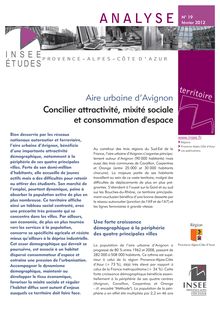 Aire urbaine d Avignon  Concilier attractivité, mixité sociale et consommation d espace  