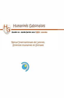 Humanités Gabonaises Revue Internationale de  Lettres, Sciences Humaines & Sociale  - numéro 2 - janvier 2012