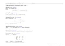 Sujet : Algèbre, Réduction des endomorphismes, Diagonalisabilité des matrices de rang 1