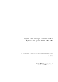 Rapport Final du Projet Ecoferme au Mali Synthèse des quatre ...