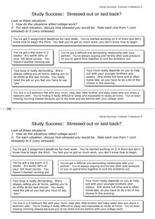 Working Together Tutorial 1 Handout A