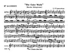 Partition Cornet 1 (B♭), pour Cake Walk, Marche Ethiopienne, D♭ major