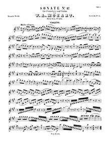 Partition de violon, violon Sonata, Violin Sonata No.35