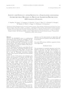 Safety and efficacy after switch to a saquinavir-containing antiretroviral regimen in protease inhibitor pretreated HIV-positive patients