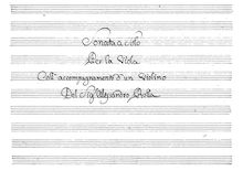 Partition parties complètes (Manuscript), Sonata pour viole de gambe avec violon accompagnement par Alessandro Rolla
