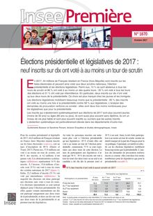 Insee - Présidentielle et législatives 2017