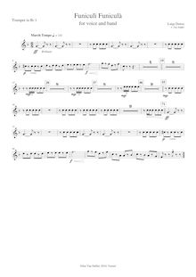 Partition trompette 1, 2, 3 (en B♭), Funiculì, Funiculà, Canzone popolare di Piedigrotta