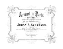 Partition complète, Carneval en Paris, Op.9, Svendsen, Johan