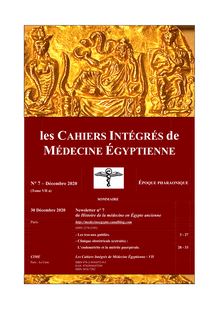 Cahiers Intégrés de Médecine Égyptienne (CIME – VII)