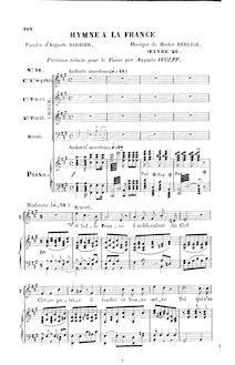 Partition complète, Hymne à la France, Vox populi, No. 2, Berlioz, Hector