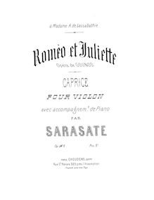 Partition de violon, Caprice sur Romeo et Juliette, Op.5