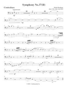 Partition Basses, Symphony No.37, D major, Rondeau, Michel par Michel Rondeau
