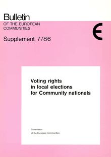 Voting rights in local elections for Community nationals