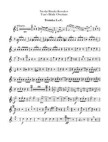 Partition trompette 1, 2 (C), pour Tsar s Bride, Царская Невеста ; Des Zarenbraut ; La fiancée du Tzar