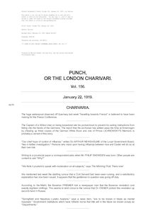 Punch, or the London Charivari, Volume 156, January 22, 1919