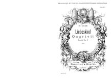 Partition parties complètes, corde quatuor, Op.2, E minor, Liebeskind, Josef