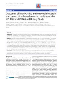 Outcomes of highly active antiretroviral therapy in the context of universal access to healthcare: the U.S. Military HIV Natural History Study