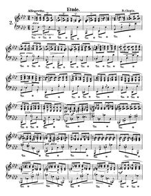 Partition Etude No.2, Trois nouvelles études, Chopin, Frédéric