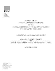 ERIC Comment on DOL Participant Disclosure Regulation  Final 9-8-08 