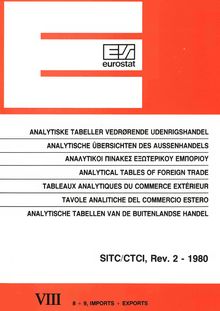 Analytical tables of foreign trade - SITC/CTCI, rev. 2, 1980, imports/exports