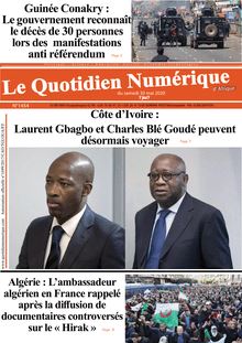 Le Quotidien Numérique d’Afrique n°1454 – Du Samedi 30 mai 2020