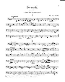 Partition basson 2, Serenade, Op.55, E♭ major, Stark, Robert