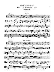 Partition altos,  No.4, Mozartiana, Tchaikovsky, Pyotr