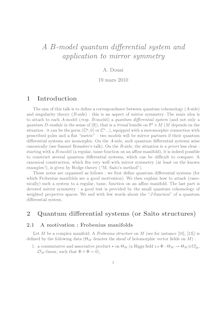 A B model quantum differential system and application to mirror symmetry