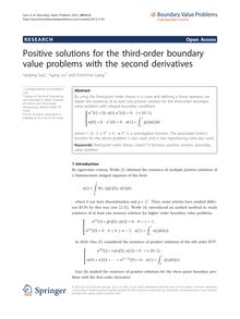 Positive solutions for the third-order boundary value problems with the second derivatives