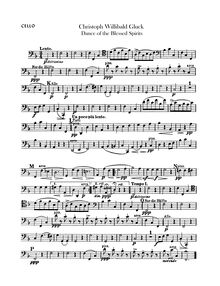Partition violoncelles, Orfeo ed Euridice, Orphée et Eurydice; Orpheus und Eurydike