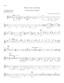 Partition de violon, Piano Trio No. 1, Bisson, Samuel