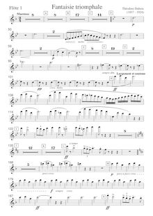 Partition flûte 1, Fantaisie triomphale, Dubois, Théodore