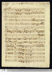 Partition complète, flûte Concerto en G major, G major, Molter, Johann Melchior