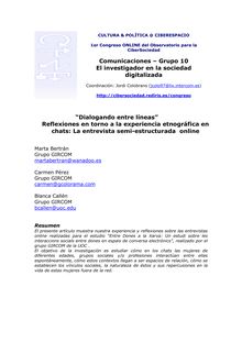 Comunicaciones – Grupo 10 El investigador en la sociedad ...