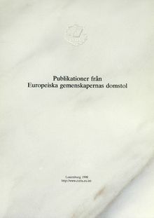 Publikationer från Europeiska gemenskapernas domstol