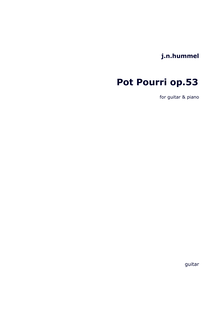Partition guitare , partie, Pot-Pourri pour guitare et Piano, Op.53