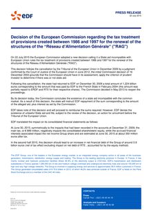 EDF condamné par Bruxelles à rembourser 1,37 milliard d euros à l Etat