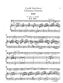 Partition harpe, Oratorio de Noël, Saint-Saëns, Camille