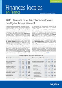 Finances locales - Dexia Crédit Local
