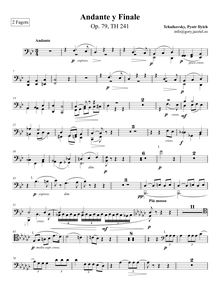 Partition basson 1/2, Andante et Finale, Анданте и финал, B♭ major–E♭ major