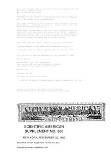 Scientific American Supplement, No. 360, November 25, 1882