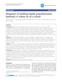 Mitigation of building-related polychlorinated biphenyls in indoor air of a school