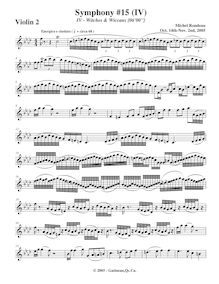 Partition violons II, Symphony No.15  Black Halloween , F minor