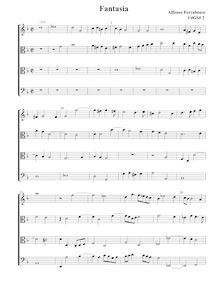 Partition Fantasia VdGS No.2 - partition complète (Tr A T B), fantaisies pour 4 violes de gambe