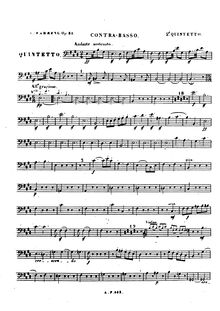 Partition Double basse, Piano quintette No.2, Deuxième Quintette pour Piano, Violon, Alto, Violoncelle et Contrebasse
